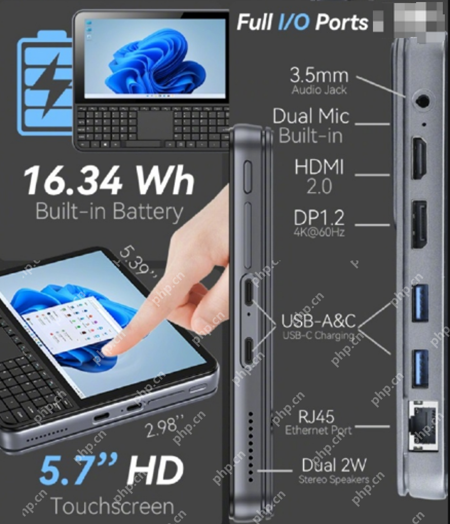 OmniOne 迷你电脑启动众筹:集成键盘与触控板、5.7 英寸触摸屏,并搭载英特尔 N150 处理器 - php中文网