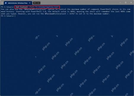 Windows 11 PowerShell 使用 Get-Content 查看保存的文本清单