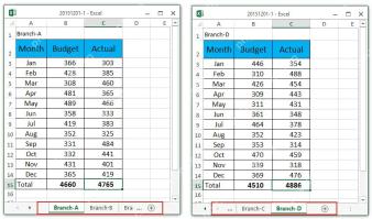 Excel 多个工作表汇总时通过工作表标签确认跨表引用范围