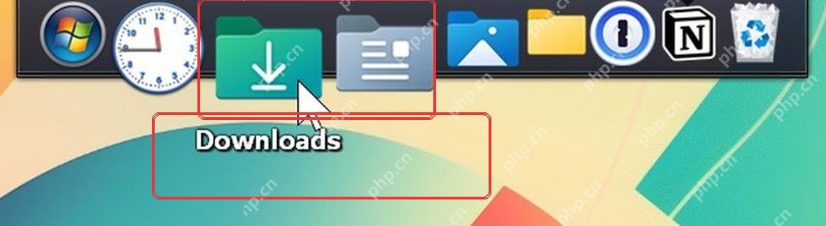 ObjectDock 顶部 Dock 悬停放大效果桌面检查
