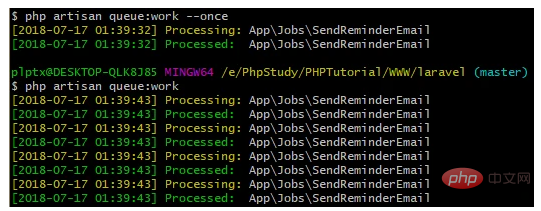 Analyse der Laravel5.5-Ereignisüberwachung, Aufgabenplanung und Warteschlange