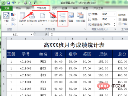 Comment configurer l’impression de pagination et la composition dans Excel ?