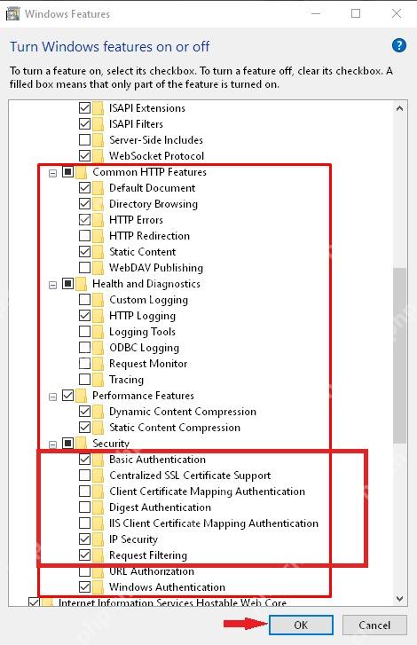 Win11 Windows 功能窗口中勾选 Windows 身份验证