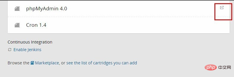 How to connect to the database in phpmyadmin