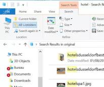 Win10 搜索结果窗口右下角详细信息视图按钮用于切换显示方式