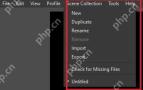 OBS Studio Scene Collection 菜单显示 Import 和 Export 入口