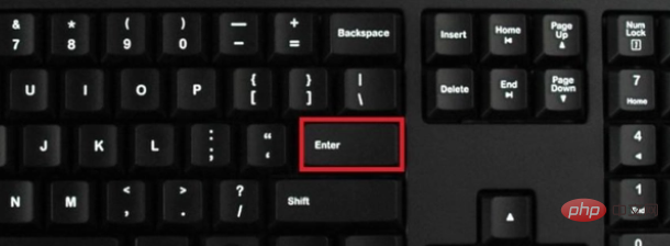 Where is enter on the keyboard?