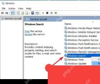 Win10 服务管理器右键 Windows Search 后 Stop 停止菜单被高亮