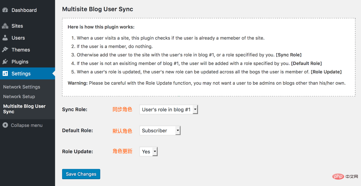 How to synchronize multiple site users in wordpress