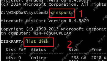 DiskPart list disk 和 select disk 选择外接硬盘