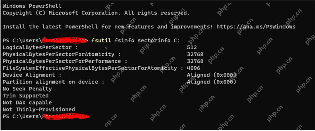 Win11怎么检查硬盘逻辑和物理扇区大小_4K扇区兼容判断 - php中文网