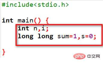 C language calculates the sum of factorials from 1 to n