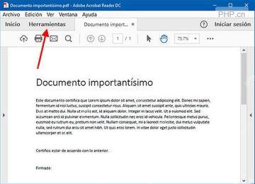 Adobe Acrobat Reader DC 工具入口，服务打开工具面板步骤