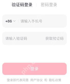 验证码登录的空手机号和验证码输入项