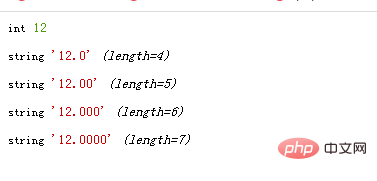 How to convert data type to string type in php