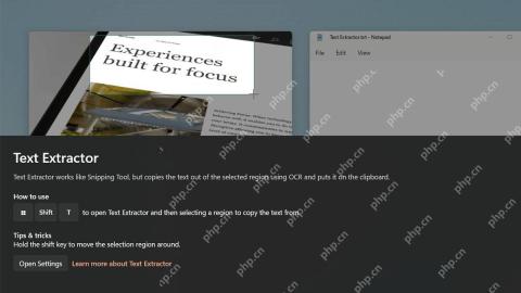 Win11 PowerToys Text Extractor 框选屏幕文字区域