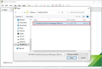 VMware Workstation Open 窗口选中复制来的 VMX 虚拟机配置文件