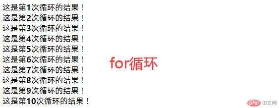 for循环