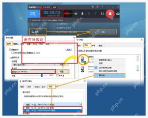Bandicam 麦克风设置教程中的麦克风音量与增强选项