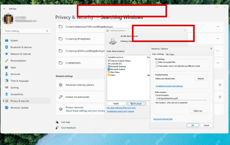 Win11 搜索 Windows 索引完成状态
