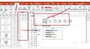 PowerPoint 插入图表窗口中选择条形图类型