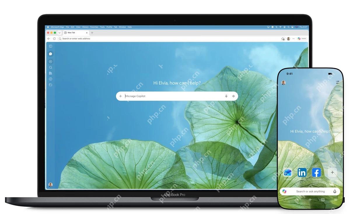 Microsoft Edge电脑与手机Copilot界面