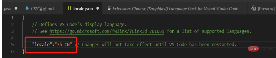 How to install Chinese package in vscode