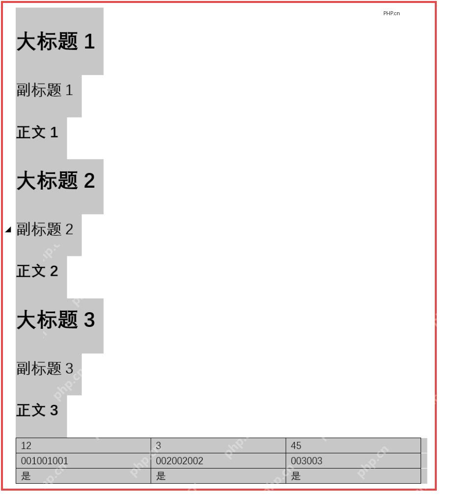 Word 页面中整页标题正文和表格被选中用于复制整页内容