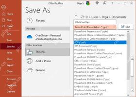 PowerPoint Save As 页面把保存类型改成 PDF