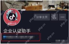 抖音企业认证账号的个人主页