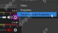 OBS Studio 音频混音器齿轮菜单显示 Advanced Audio Properties 入口