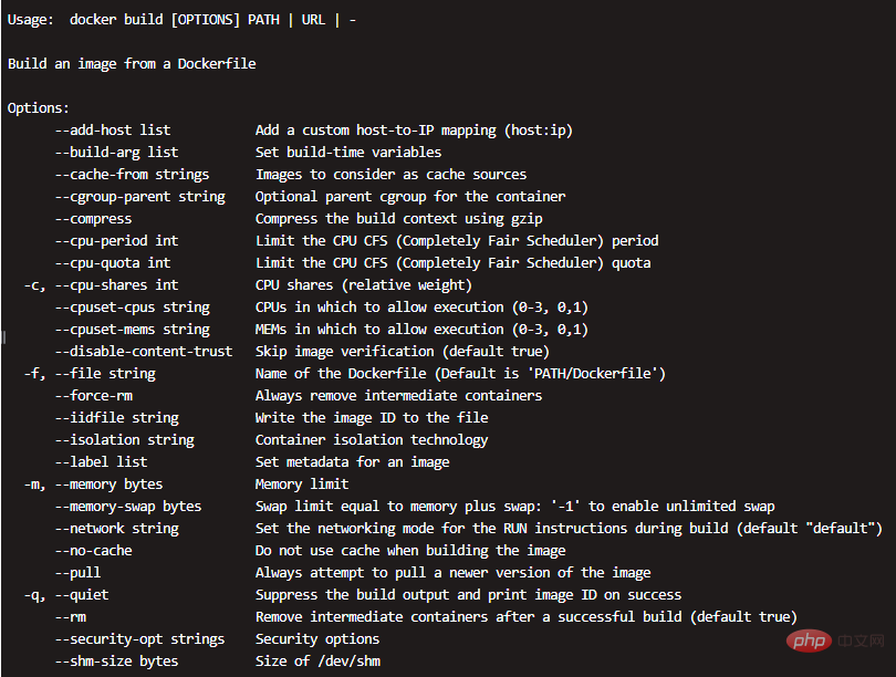 What Does Build Mean In Docker Docker php cn
