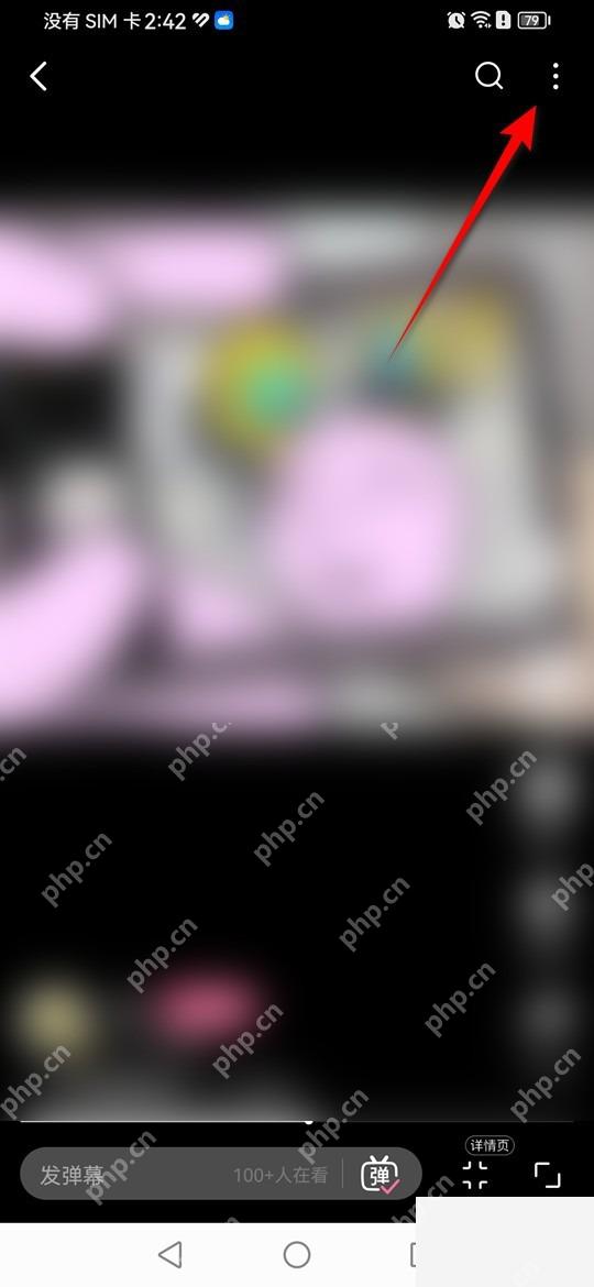 B站视频播放页右上角的更多按钮
