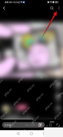B站视频播放页右上角的更多按钮