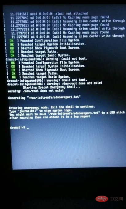 Lösen Sie das Dracut-Problem bei der Installation von Centos7 von einem USB-Datenträger