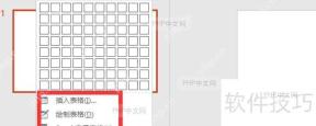 PowerPoint中选中表格的界面