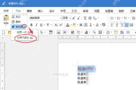 Word拖选目标文字套用格式刷