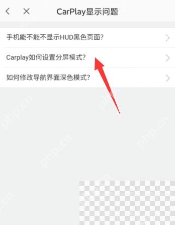 高德地图CarPlay显示问题常见问题列表