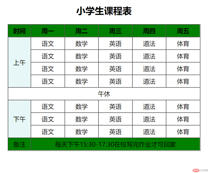 課程表