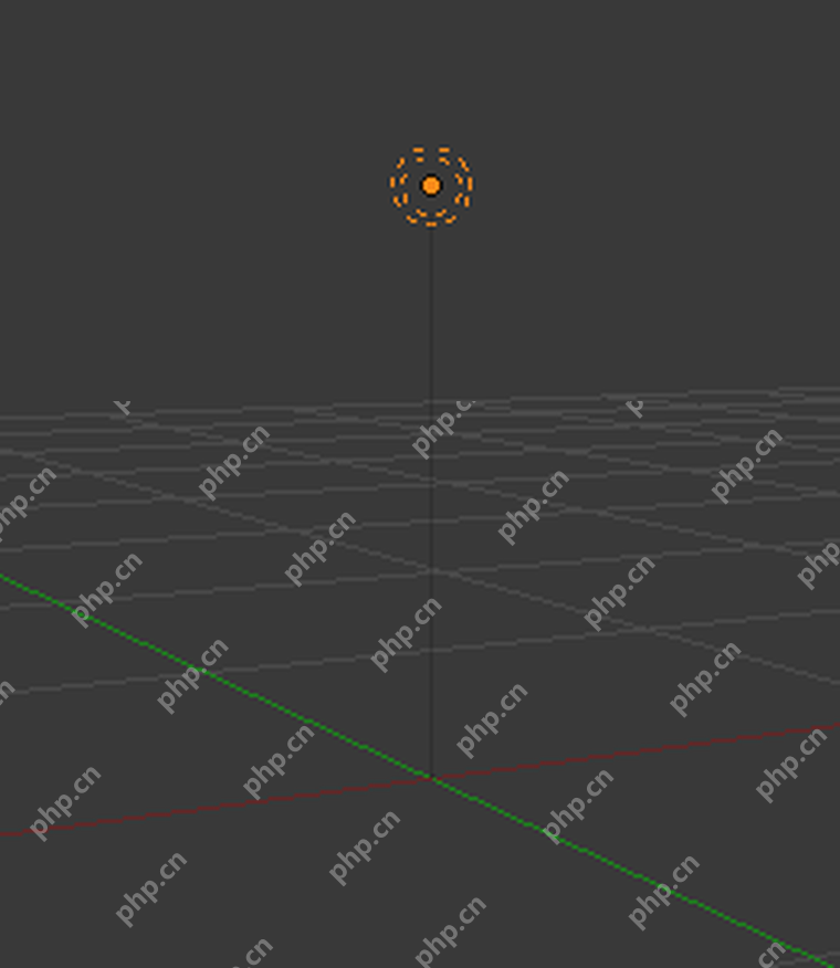 Blender 5.2 3D Viewport 显示灯光对象与场景模型的相对位置
