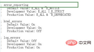 How to set php not to display notice information