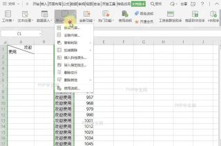 WPS如何将表格指定列作为批注插入?中间操作