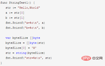 What does string mean in go language?