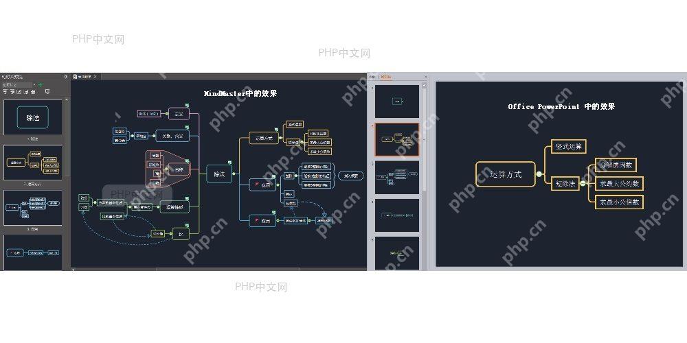 MindMaster 生成幻灯片后预览脑图分页,并导出为 PowerPoint 演示文稿