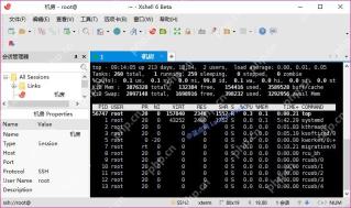 Xshell 多会话终端窗口界面
