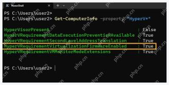 PowerShell Get-ComputerInfo 查看 Hyper-V 虚拟化要求状态
