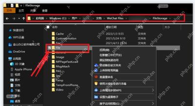 Windows 资源管理器中定位 WeChat Files 的 FileStorage 和 File 文件夹