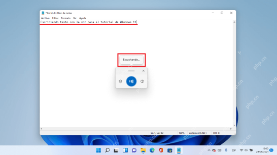 win11怎么用语音输入文字_win11语音听写操作步骤 - php中文网