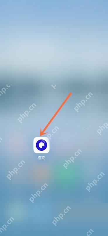 手机桌面打开夸克 App 准备播放网盘视频