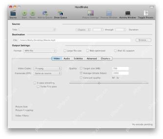HandBrake Windows 桌面端界面，展示章节设置与本步骤涉及的控件